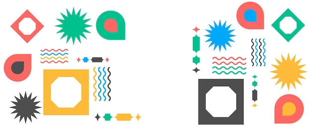 Vector colorido moderno y simple abstract geométrico banero de Memphis Para el fondo del banner portada del cartel papel tapiz de presentación certificado de fondo
