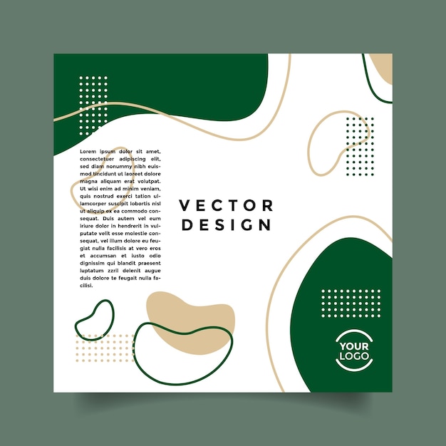 Vector colorido de venta diseño de publicaciones en redes sociales