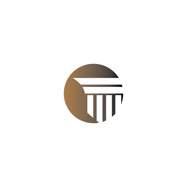 Vector de columna de plantilla de logotipo de pilar