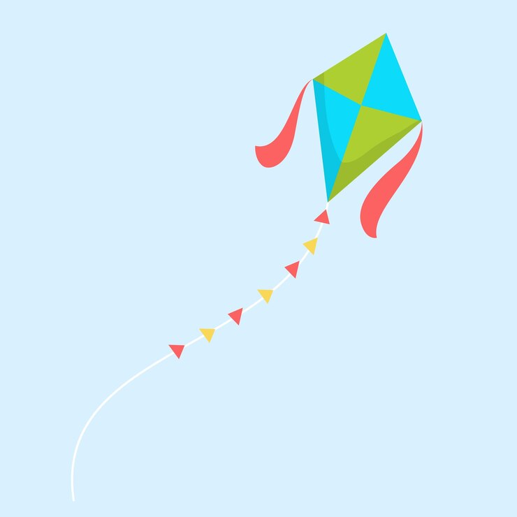 Vector vector, cometa, vuelo, caricatura, vector, icono, ilustración