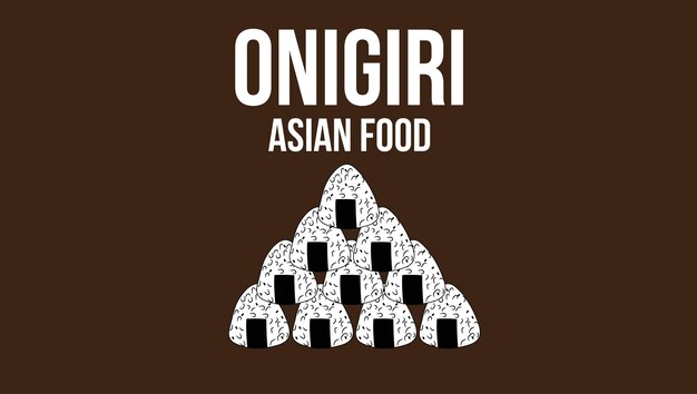 Vector de comida asiática Onigiri