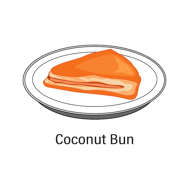 vector de comida de bollo de coco
