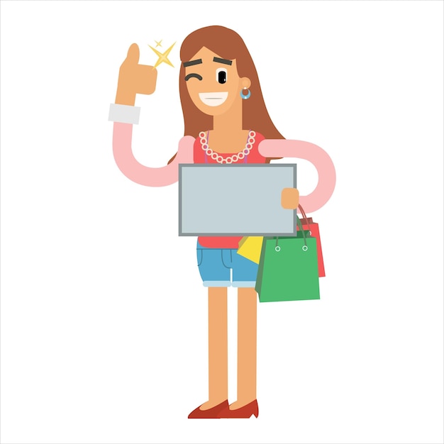 vector de compras de mujer