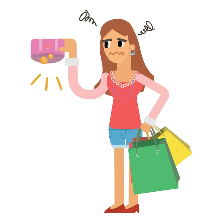 Vector vector de compras de las mujeres