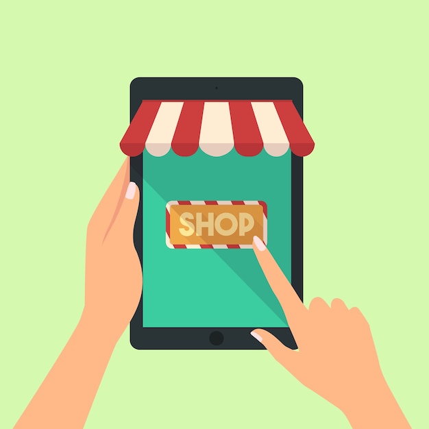 vector de concepto de compras en línea