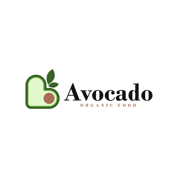 Vector de concepto de diseño de logotipo de aguacate