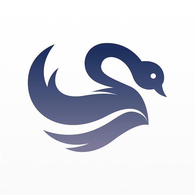 Vector de concepto de diseño de logotipo de cisne