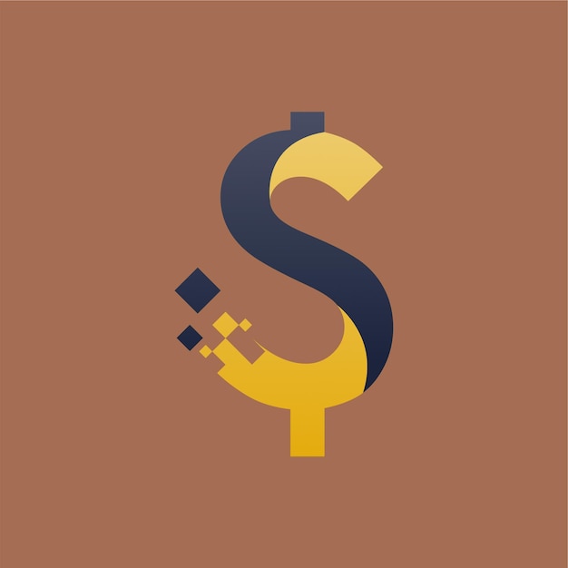 Vector de concepto de diseño de logotipo Fintech