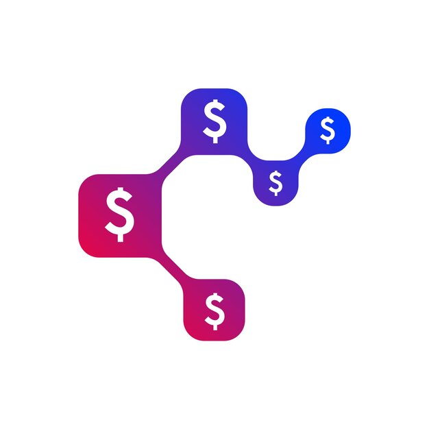 Vector de concepto de diseño de logotipo Fintech