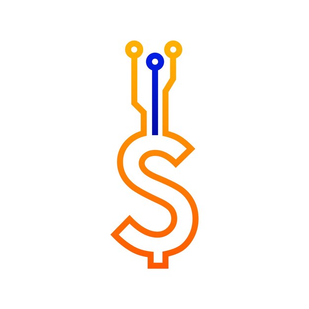 Vector de concepto de diseño de logotipo Fintech