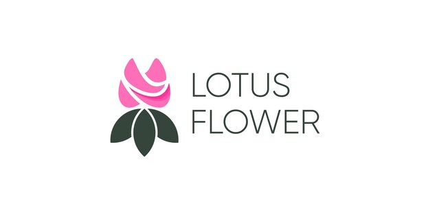 Vector de concepto de diseño de logotipo de flor con estilo moderno