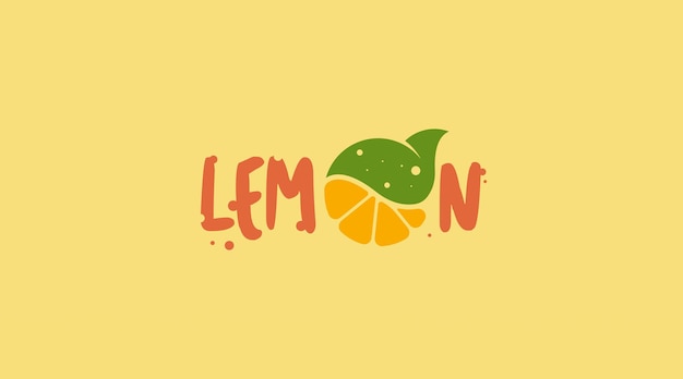 Vector vector de concepto de diseño de logotipo de fruta de limón. plantilla de diseño de logotipo de frutas