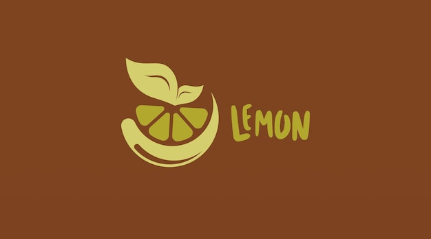 Vector de concepto de diseño de logotipo de fruta de limón. plantilla de diseño de logotipo de frutas