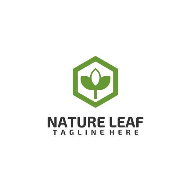 Vector de concepto de diseño de logotipo de hoja de naturaleza aislado en fondo blanco