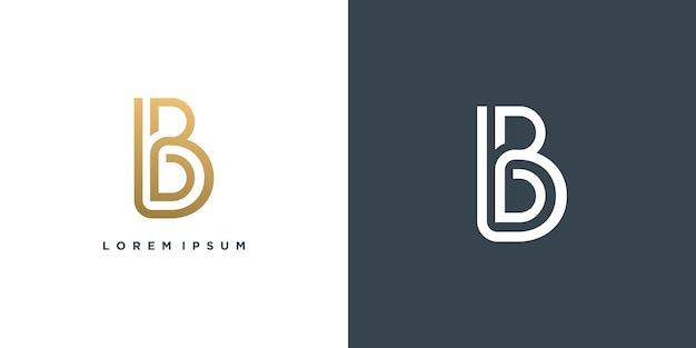 Vector de concepto de diseño de logotipo de letra B con idea creativa