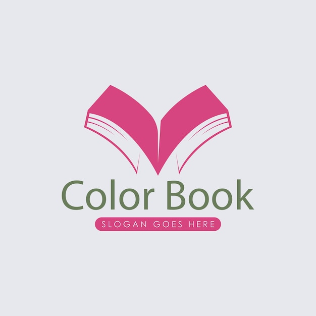 Vector de concepto de diseño de logotipo de libro Vector de plantilla de logotipo de libro