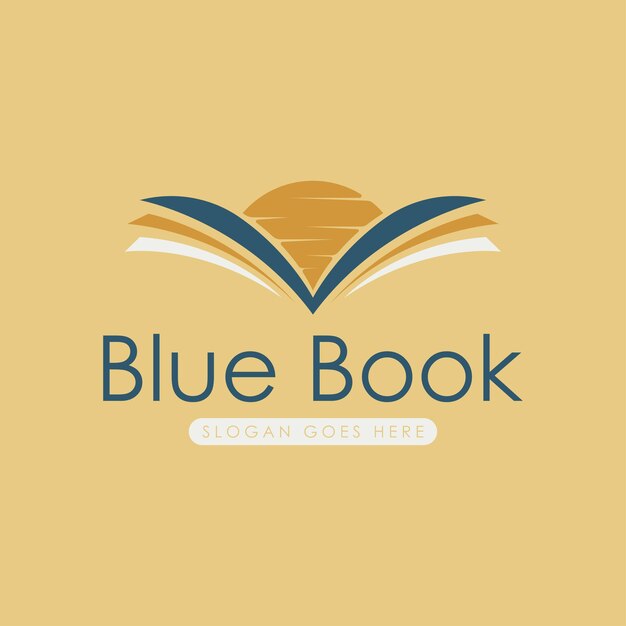 Vector de concepto de diseño de logotipo de libro Vector de plantilla de logotipo de libro