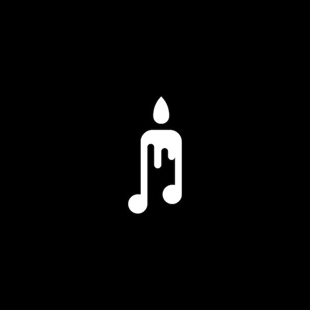 Vector de concepto de diseño de logotipo de música simple