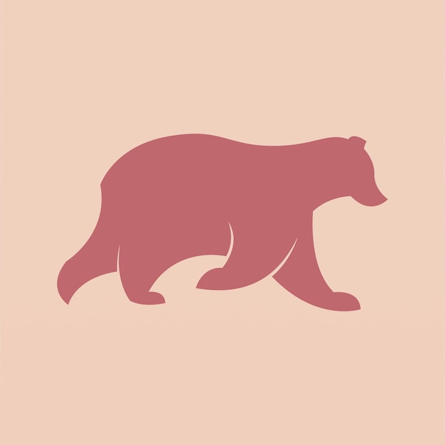 Vector vector de concepto de diseño de logotipo de oso
