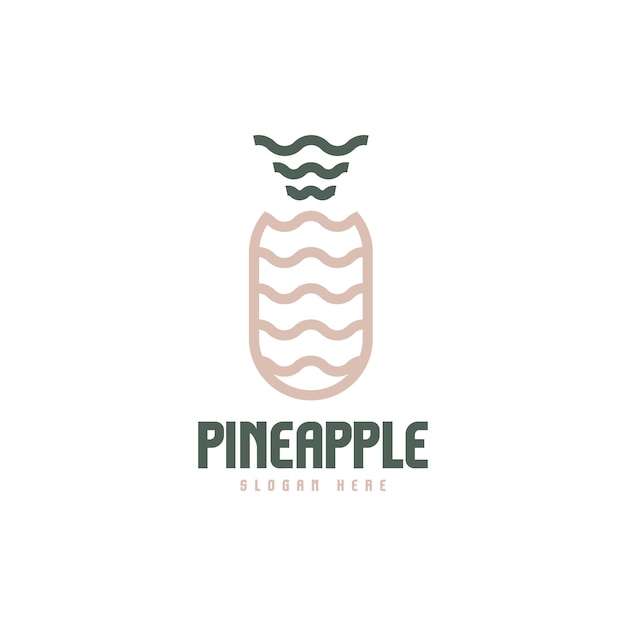 Vector de concepto de diseño de logotipo de piña