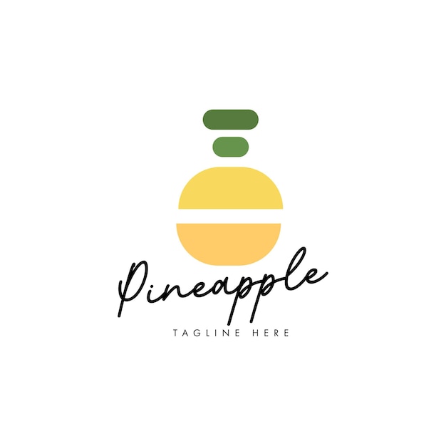 Vector de concepto de diseño de logotipo de piña