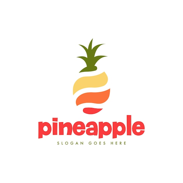 Vector de concepto de diseño de logotipo de piña