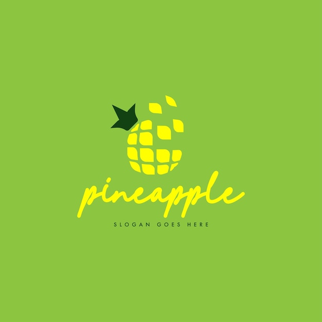 Vector de concepto de diseño de logotipo de piña