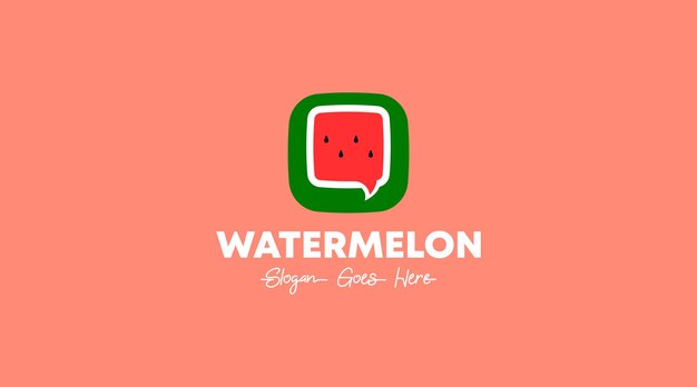 Vector de concepto de diseño de logotipo de sandía. Plantilla de diseño de logotipo de fruta de sandía fresca para negocios en comercio de frutas y tienda de bebidas de frutas