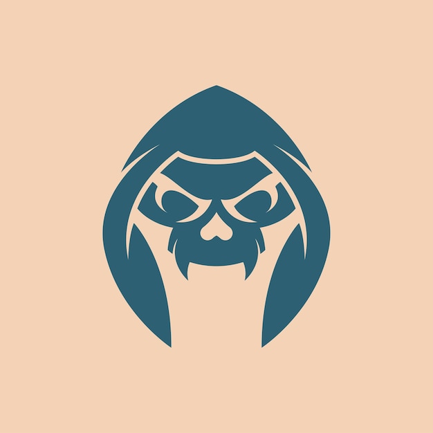 Vector de concepto de diseño de logotipo de silueta fantasma