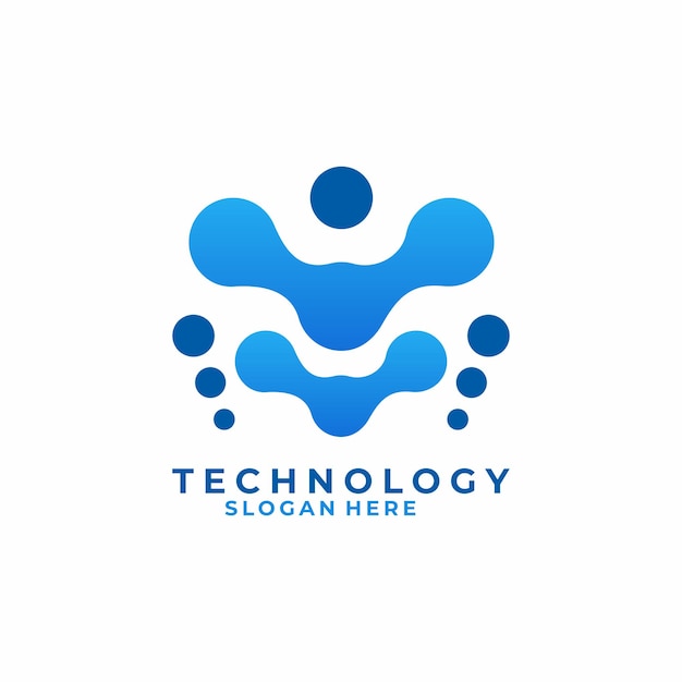 Vector de concepto de diseño de logotipo técnico Inspiraciones de logotipo tecnológico