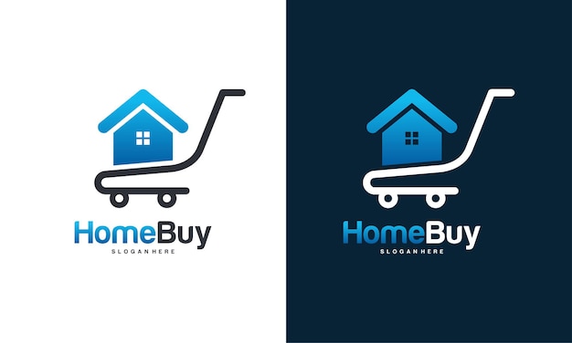 Vector de concepto de diseños de logotipo de Home Buy, plantilla de logotipo de Home Sale