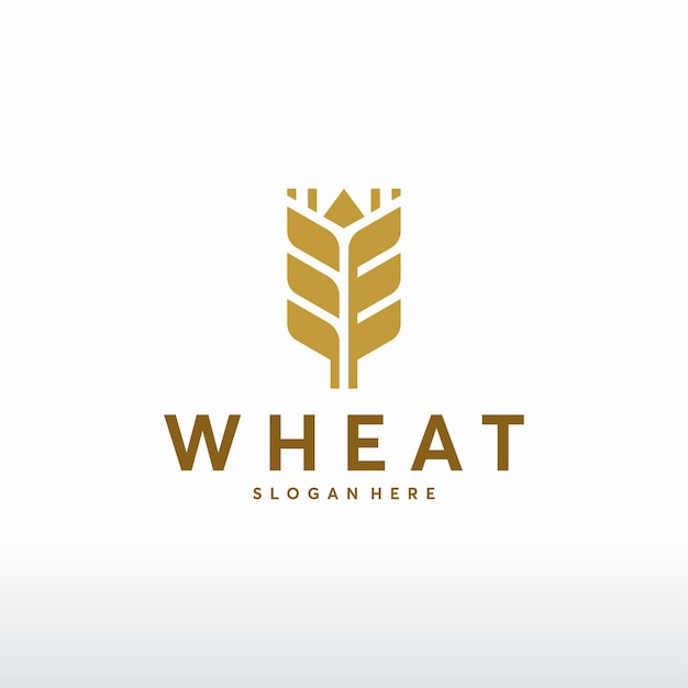 Vector de concepto de diseños de logotipo de trigo simple