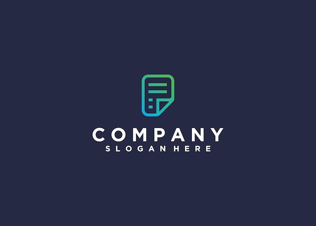 Vector de concepto de diseños de logotipos de documentos Vector de diseño de conceptos de logos de datos