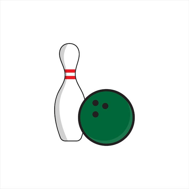 Vector de concepto de juego de bolos