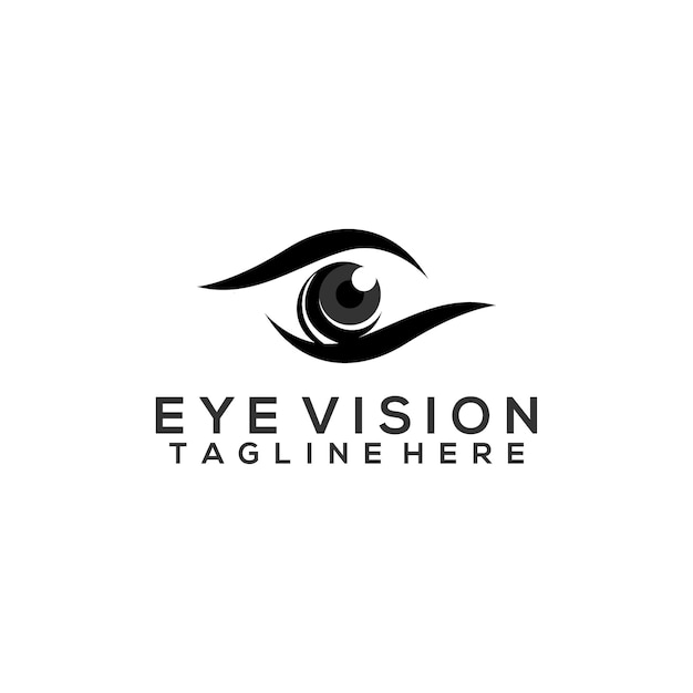 Vector de concepto de logo de ojo aislado en fondo blanco