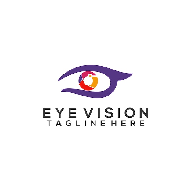 Vector de concepto de logo de ojo aislado en fondo blanco