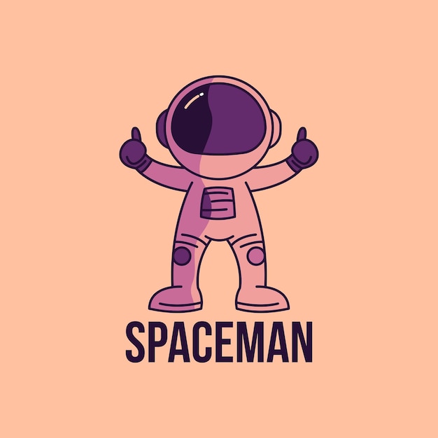 Vector de concepto de logotipo de astronauta Vector de plantilla de concepto de diseño de logotipo de astronauta