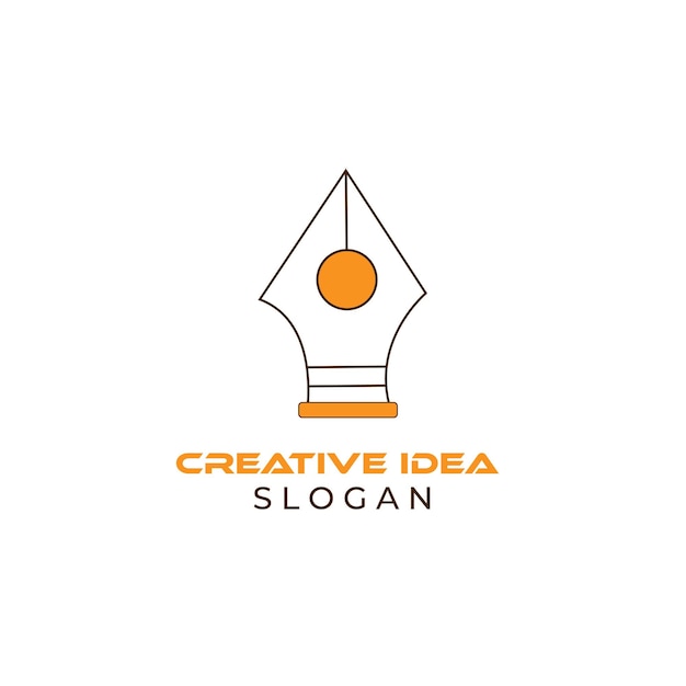 Vector de concepto de logotipo de bombilla creativa Concepto de diseño de logotipo de tecnología creativa