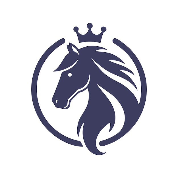 El vector del concepto del logotipo del caballo está listo para su uso.