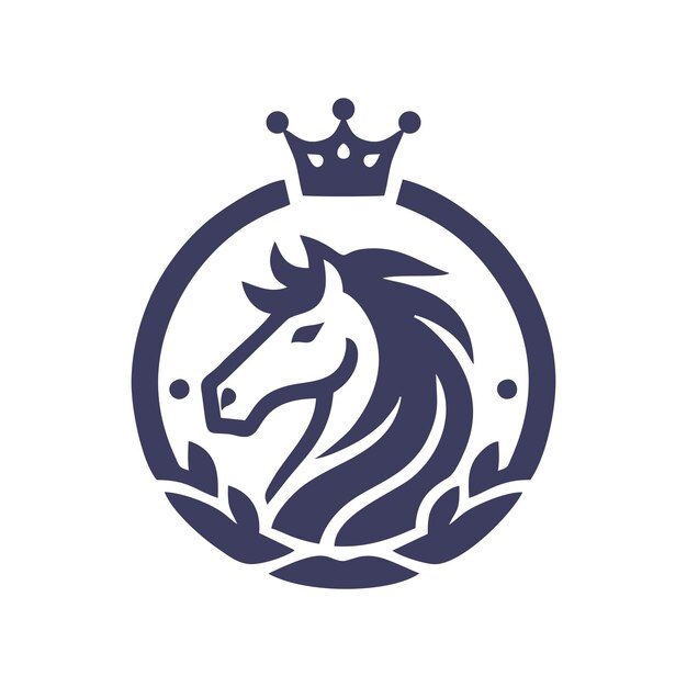 El vector del concepto del logotipo del caballo está listo para su uso.