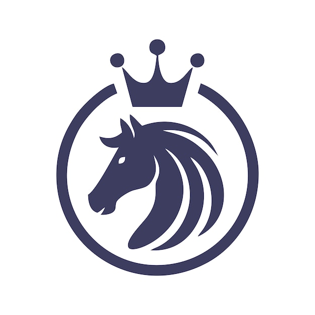 El vector del concepto del logotipo del caballo está listo para su uso.