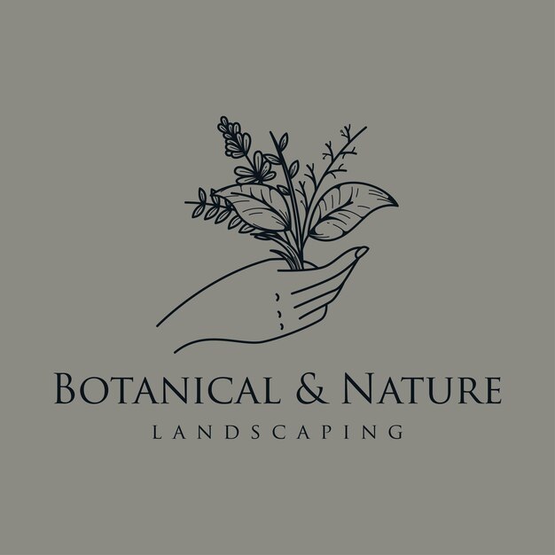 Vector de concepto de logotipo de hierbas