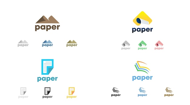 Vector de concepto de logotipo de papel único