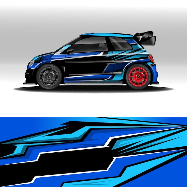 Vector de concepto de modificación de coche de rally automotriz