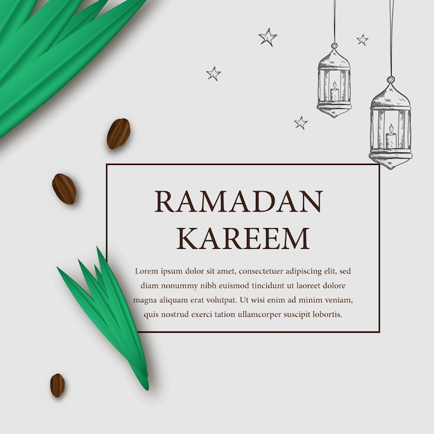 Vector de concepto de plantilla de Ramadán