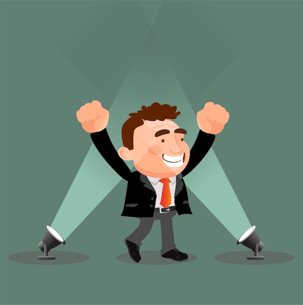 Vector de concepto de podio de ganador de negocios
