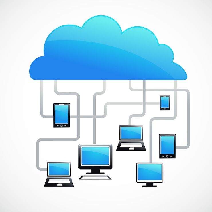 Vector vector conceptual de la nube