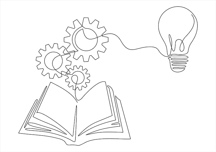 Vector vector conceptual relacionado con la innovación ilustración conceptual del libro abierto bombilla conceptual del vector