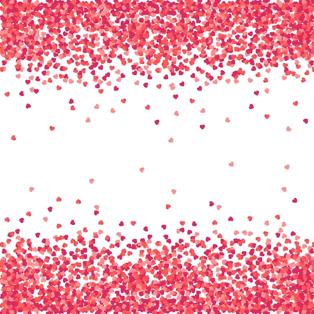 Vector confetti corazón salpicaduras día de San Valentín fondo tarjeta de felicitación