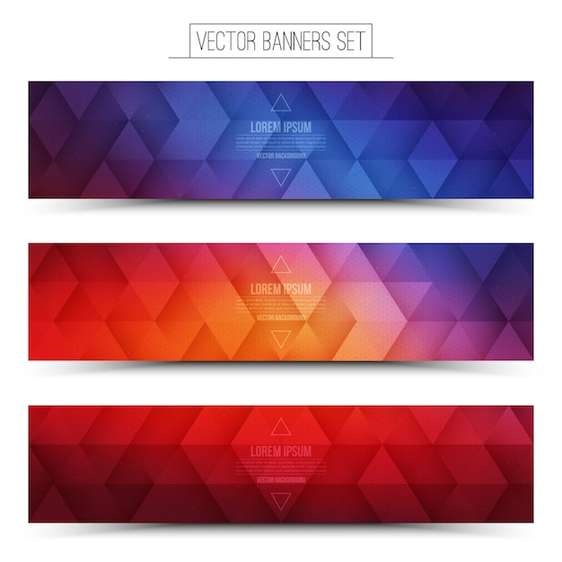 Vector conjunto de banners de microondas